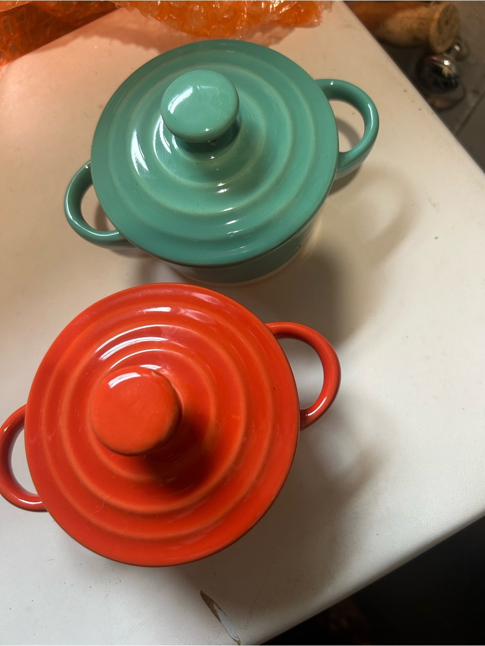 Creative Co-op choose your color Mini Ramekin,w/Lid